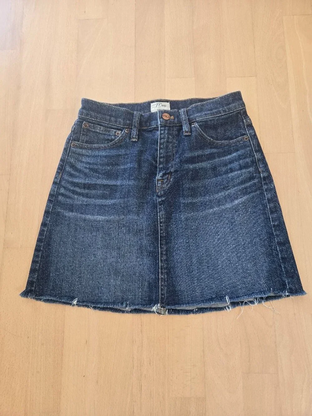 J.Crew Frayed Denim Skirt